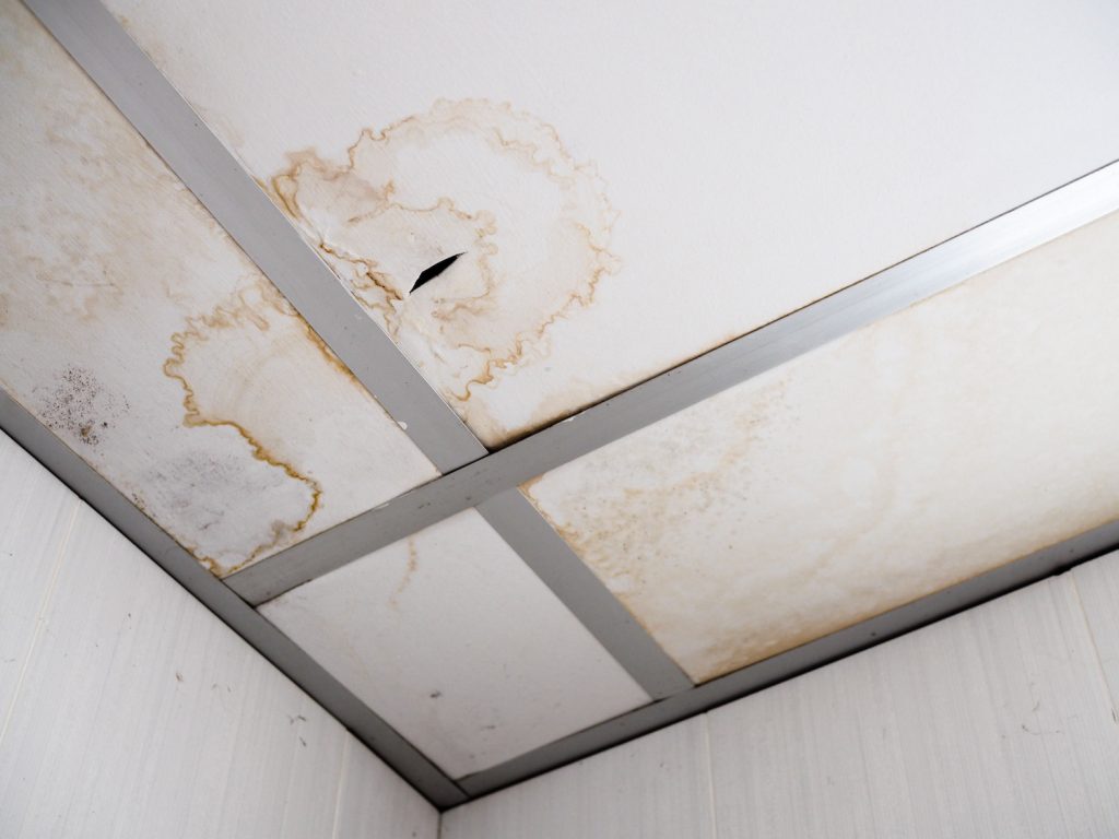 how to find a roof leak: look for water stains on your wall and ceiling